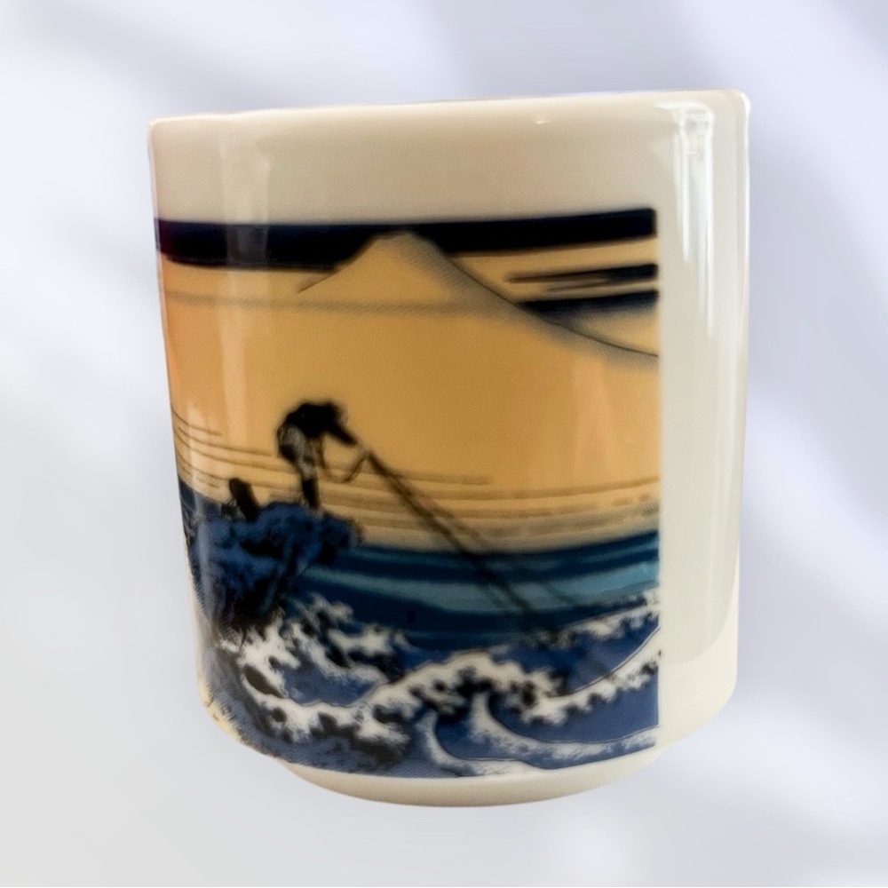 Tokaido Guinomi Vintage Sake Porcelain Ceramic Cup Set of 5 In Box EUC - Picture 5 of 16